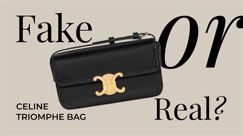 celine triomphe bag fake vs real|real celine purses.